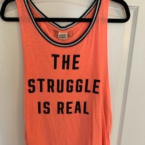 PINK muscle tee/ tank top